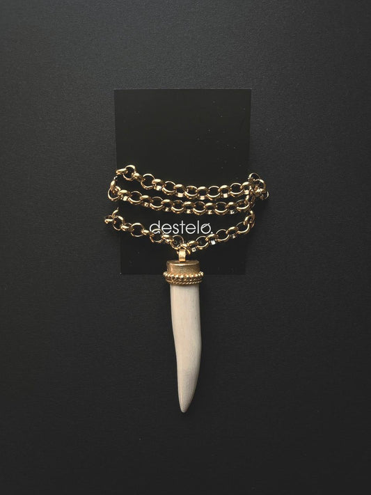 Colmillo blanco con cadena